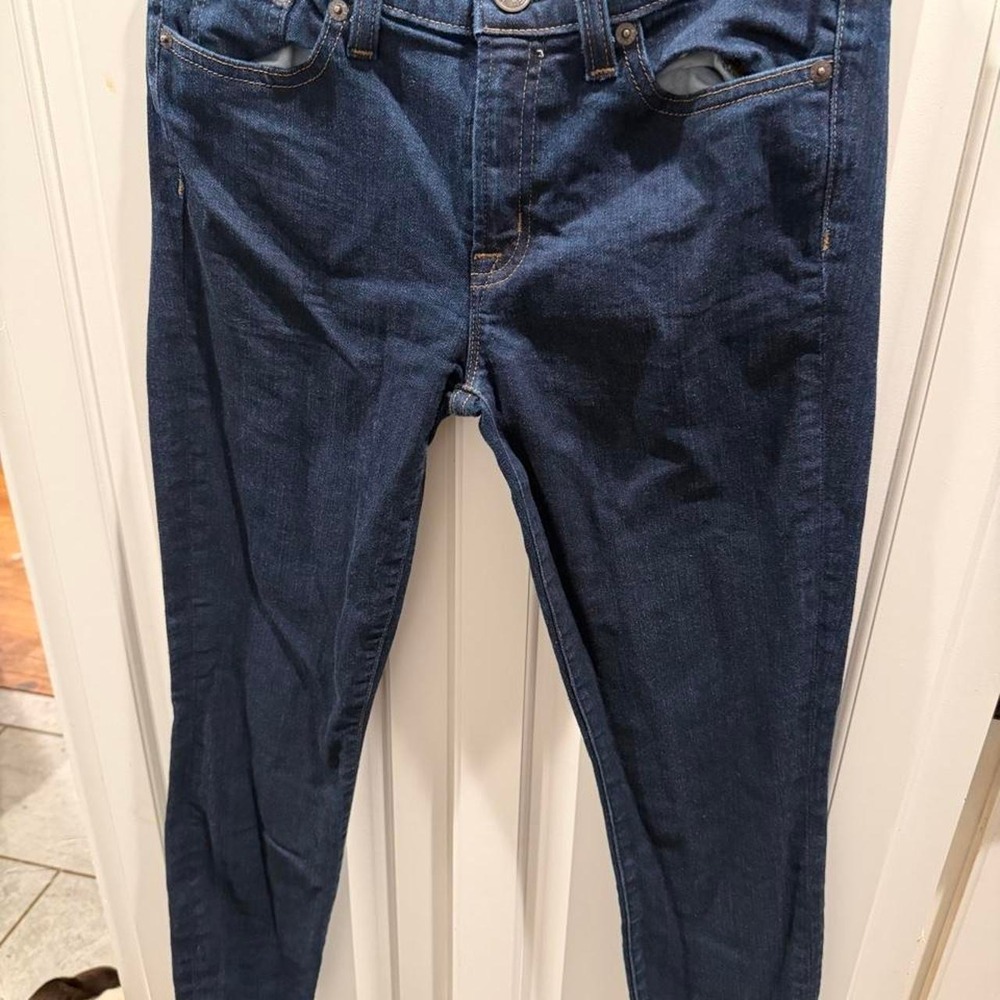 J.Crew Toothpick Skinny Jeans Womens Size 27 Dark Wash Navy Blue Denim